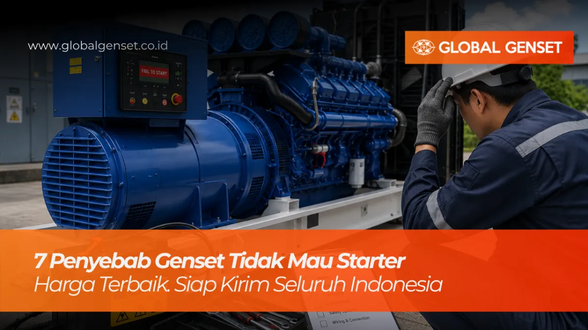Teknisi mencari penyebab dari genset yang tidak mau starter