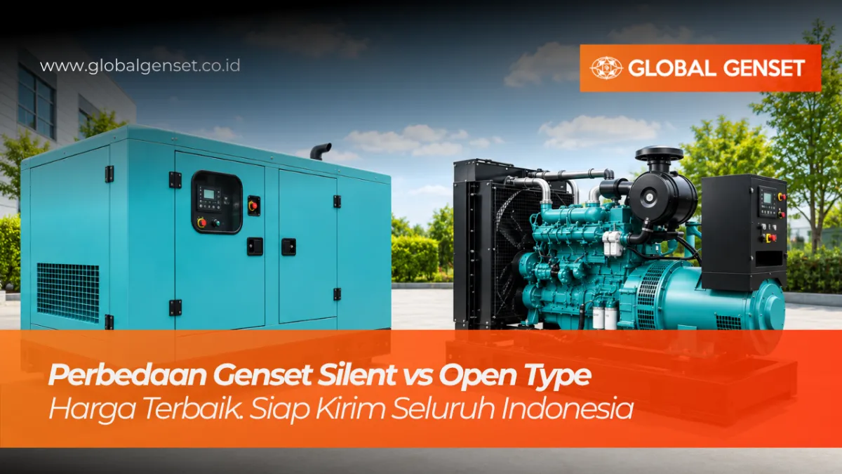 Genset silent type dan open type dibandingkan dari segi kelebihan dan kekurangan